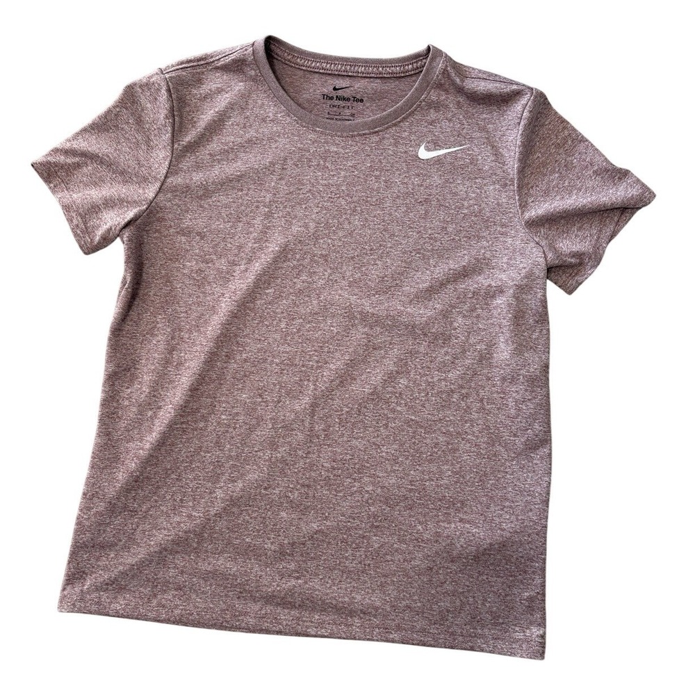 Nike Dri Fit Heathered Rose Short Sleeve Athletic T Shirt Women's Small